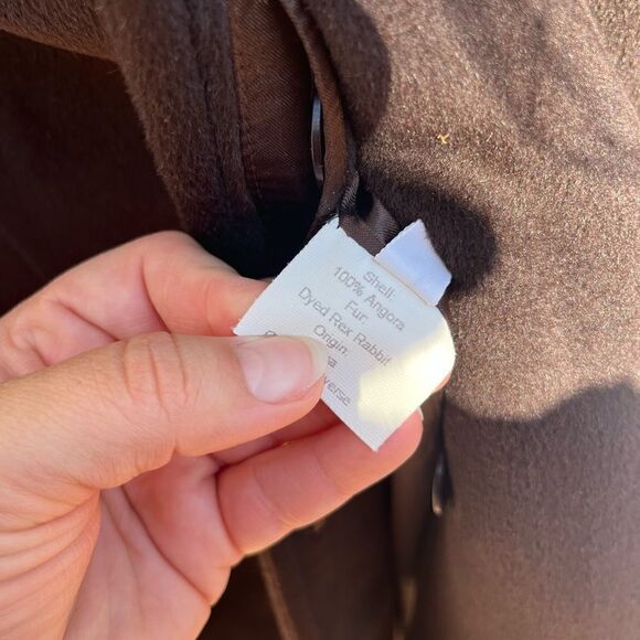 Dale Dressin Amicale Angora Rabbit Fur Coat - Picture 9 of 12